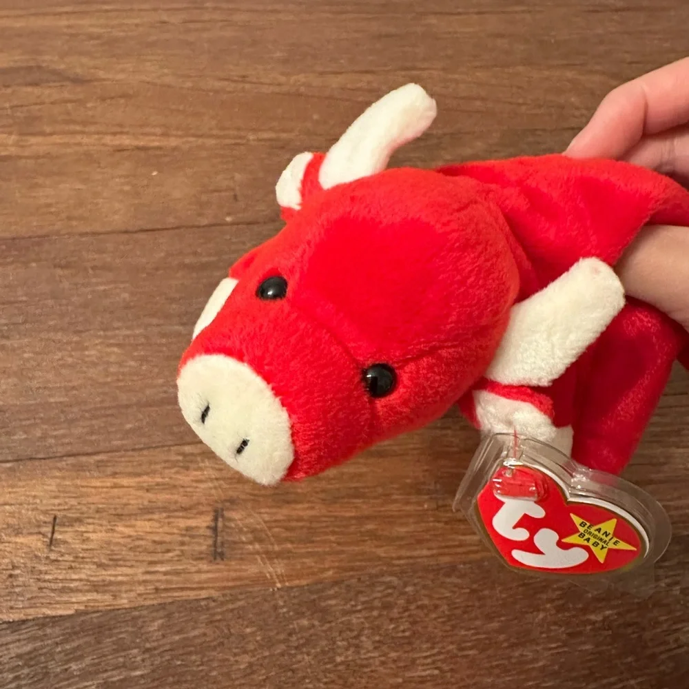 Vintage 1995 Ty Beanie Baby Snort #4002 – PVC Pellets, Retired, Collectible